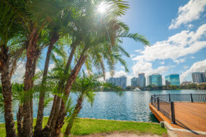 View of downtown Orlando, Florida. Orlando is ranked No. 1 in the 10 best large cities to start a business in 2025, according to a study by WalletHub.